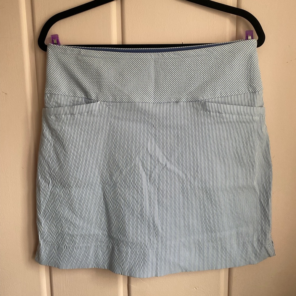S.C. & Co. Blue Striped tummy control Skort/Skirt